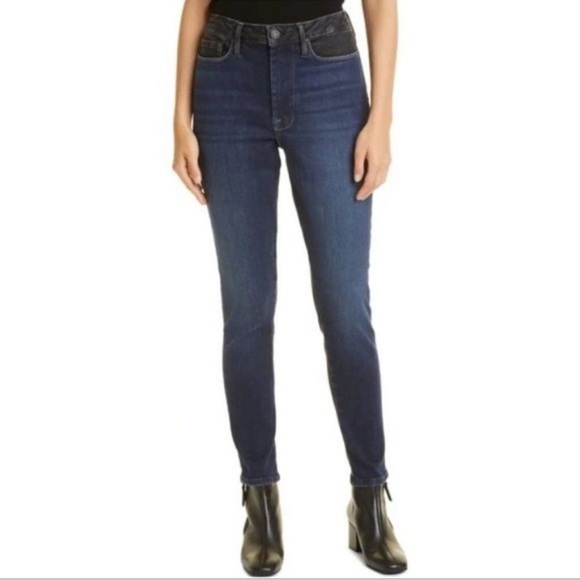 NWT Frame Le One Two Tone Skinny Jeans - Picture 1 of 4